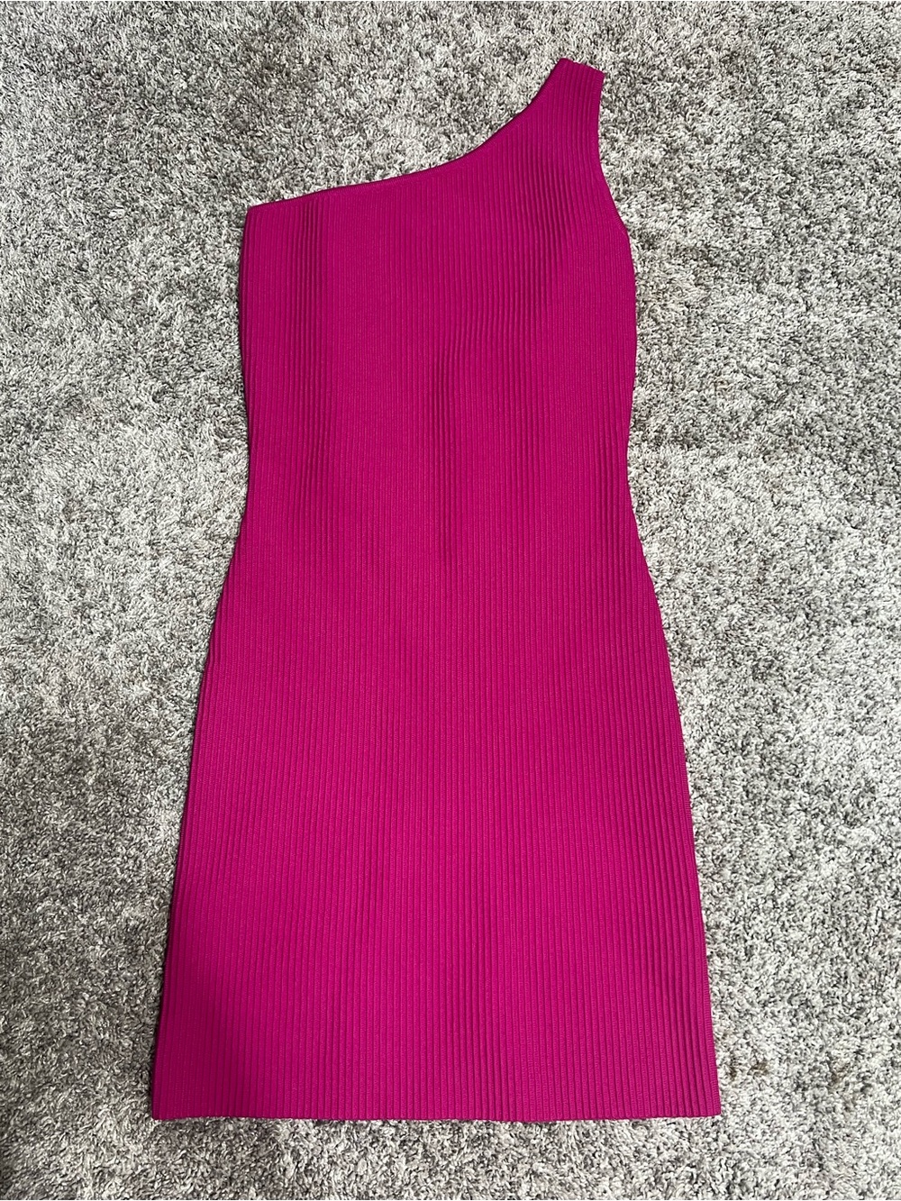 Sincerely Jules One-Shoulder Fuchsia Bodycon Dress